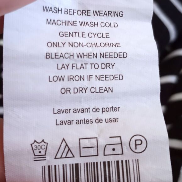 MOTHERHOOD MATERNITY BLACK & WHITE STRIPE DRESS SZ.S EUC - Picture 9 of 9